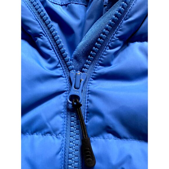 Lands End Puffer Winter Coat Blue Small Quilted Goose Down Gorpcore Outdoor 90s - Picture 5 of 9
